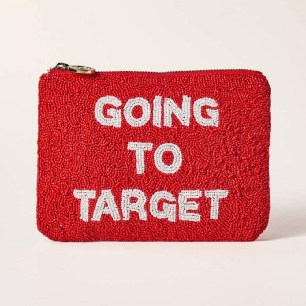 NEW KATE SPADE 'Going To Target' Beaded Zip Pouch